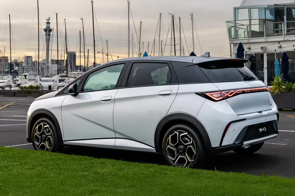 modern electric vehicle parked outdoors representing lower running and charging costs compared to petrol cars in Australia