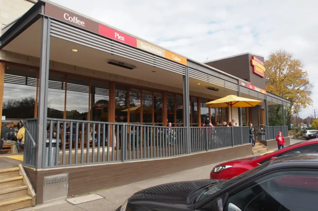 Coffee and pies at Beechworth Bakery in Healesville, a popular stop before driving the Black Spur from Melbourne