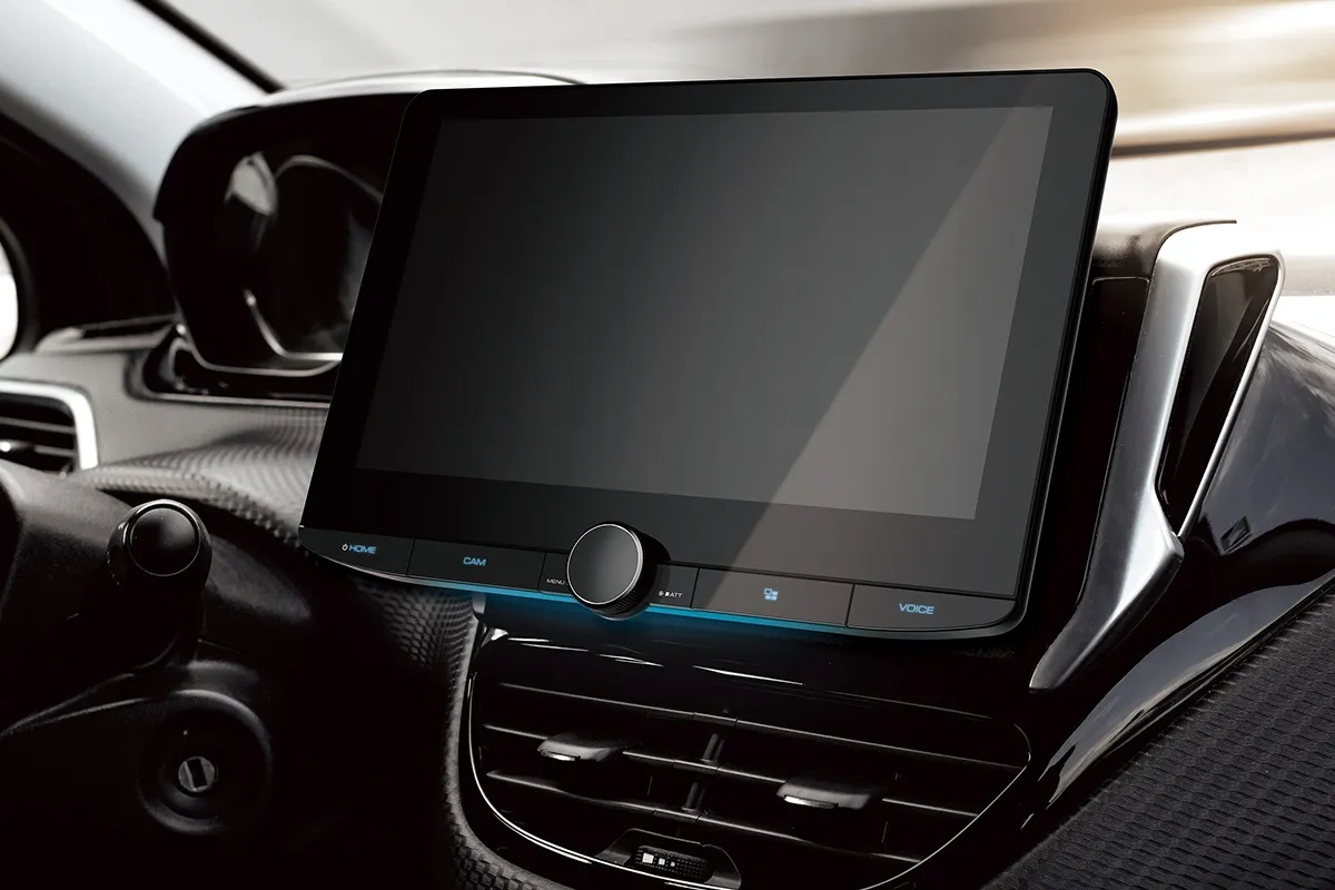 Kenwood DMX9724XS 10.1-inch floating display head unit mounted in vehicle dashboard