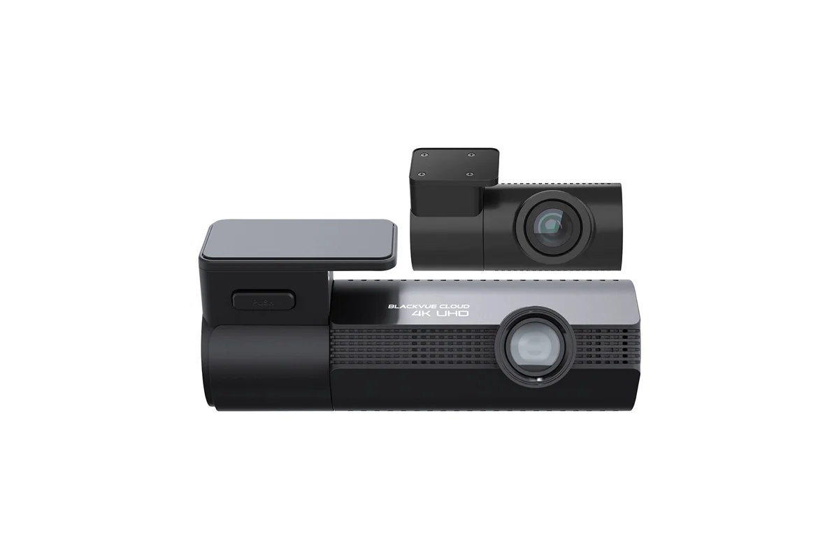 BlackVue Elite 10 2CH dual 4K dash cam front unit with its matching rear camera