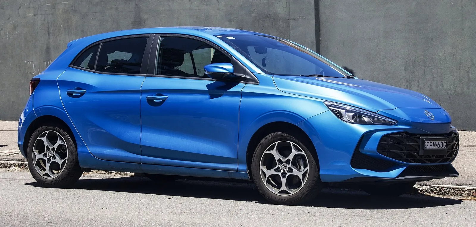 Second-generation MG3 Excite hatchback, 2025 model year, parked kerbside in Newcastle, NSW