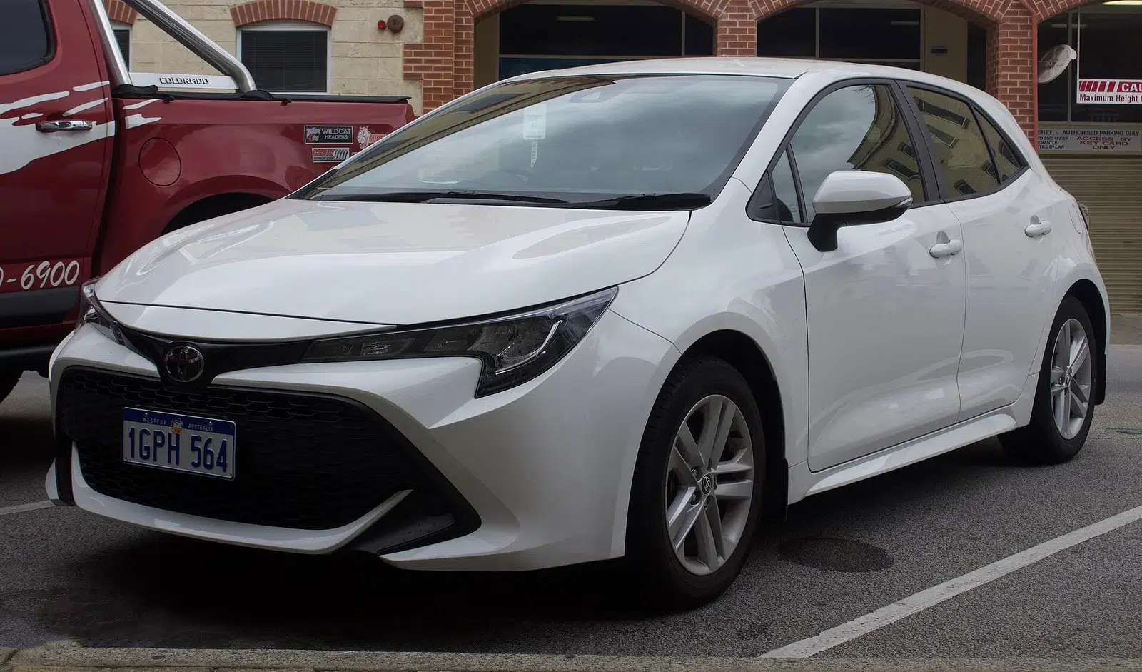 White 2018 Toyota Corolla Ascent Sport hatch, the 2.0 petrol model with the Direct Shift-CVT, in Fremantle